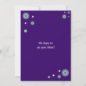 Cool Dance Party Bar Bat Mitzvah Jüdische Einladun Einladung (Rückseite)