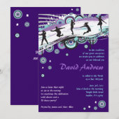 Cool Dance Party Bar Bat Mitzvah Jüdische Einladun Einladung (Vorne/Hinten)