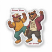 Cool Dancing Bears Aufkleber (Vorderseite)