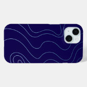 Cool Dark Blue Light Blue Waves iPhone / iPad case (Rückseite (Horizontal))