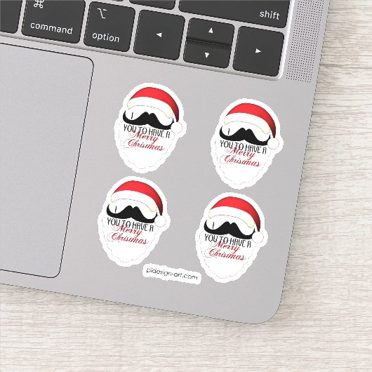 Cool, dass ich dir einen Schnurrbart mache, um fro Aufkleber (Detail)