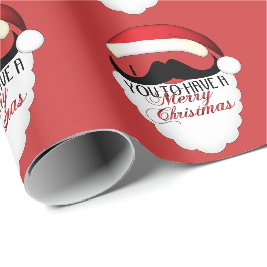 Cool, dass ich dir einen Schnurrbart mache, um fro Geschenkpapier (Rolleneckpunkt)