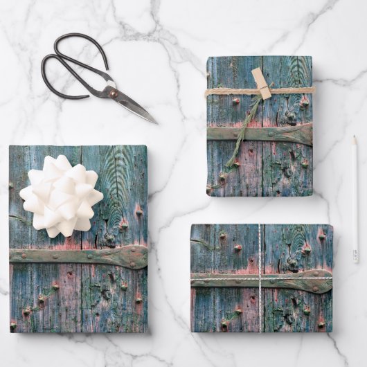 Cool decorative wooden gate geschenkpapier set (Vorderseite)