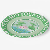 Cool dekorierte, individuell anpassbare Papierplat Pappteller (Schrägansicht)