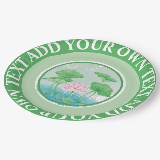 Cool dekorierte, individuell anpassbare Papierplat Pappteller (Schrägansicht)