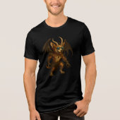 Cool Demon Dog with Wings & Sunglasses Tri-Blend Shirt (Vorderseite)