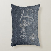 Cool Denim Look Dekokissen (Vorderseite(Vertikal))