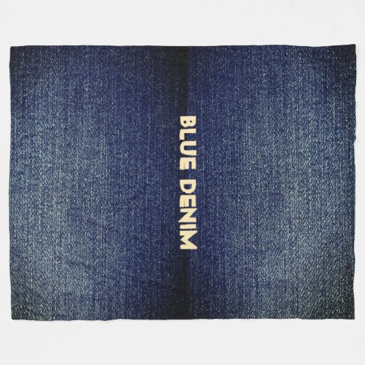 Cool Denim Look Fleecedecke (Vorderseite (Horizontal))