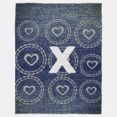 Cool Denim Look Fleecedecke (Vorderseite)