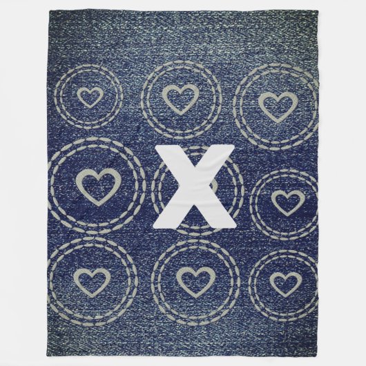 Cool Denim Look Fleecedecke (Vorderseite)