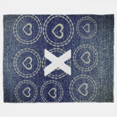 Cool Denim Look Fleecedecke (Vorderseite (Horizontal))