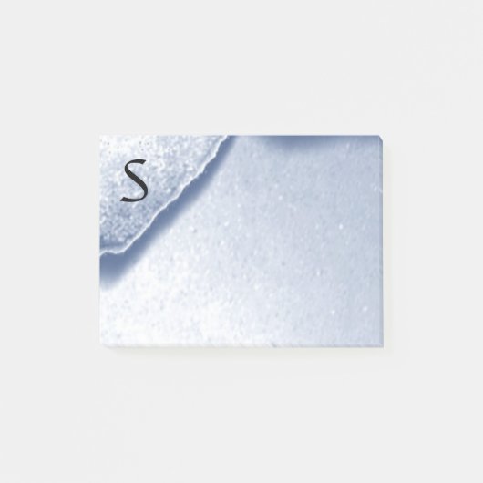 Cool Denim Look Personal Initial Post-it Klebezettel (Vorderseite)