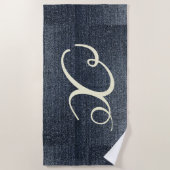 Cool Denim Look Strandtuch (Vorderseite)