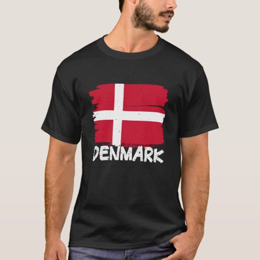 Cool Denmark Flag T-Shirt (Vorderseite)