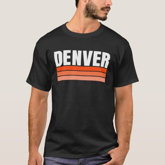 Cool Denver Orange Striped Simple & Basic Minimal T-Shirt (Vorderseite)
