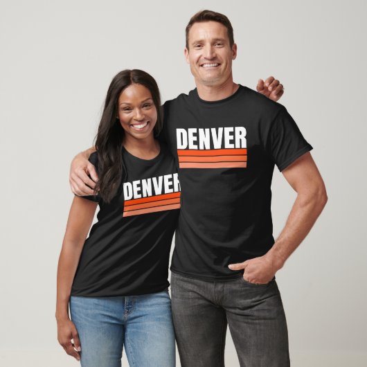 Cool Denver Orange Striped Simple & Basic Minimal T-Shirt (Unisex)