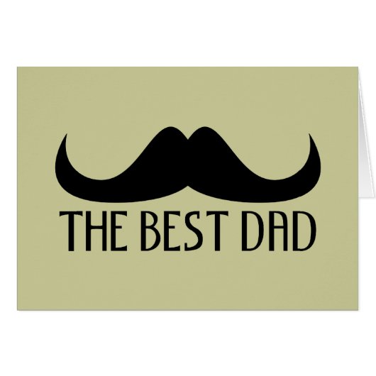 Cool Der beste Vater Black Mustache Vatertag (Vorderseite (Horizontal))
