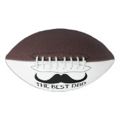 Cool Der beste Vater Black Mustache Vatertag Football (Vorderseite)