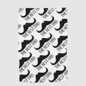 Cool Der beste Vater Black Mustache Vatertag Golfhandtuch (Vorderseite)