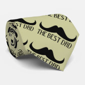 Cool Der beste Vater Black Mustache Vatertag Krawatte (Gerollt)