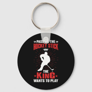 Cool Der König will Eishockey spielen Schlüsselanhänger