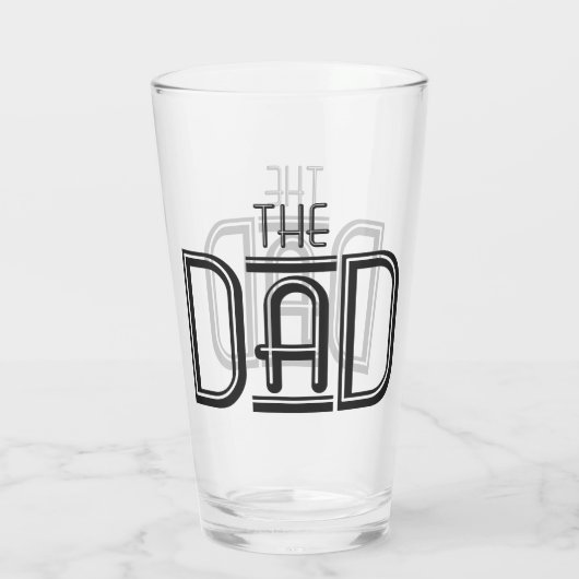 Cool Der Vater mit schwarzem Text Glas (Rückseite)