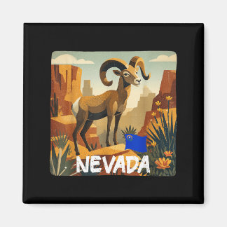 Cool Desert Nevada Kostüm mit Dickhornschaf Magnet