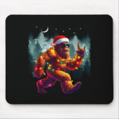 Cool Devil Horns Sasquatch Holiday Lights Christma Mousepad (Vorne)