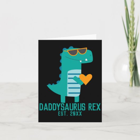 Cool Dino Daddysaurus Rex New Dad Fathers Day Karte (Vorderseite)