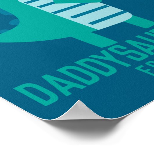 Cool Dino Daddysaurus Rex New Dad Fathers Day Poster (Ecke)