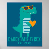 Cool Dino Daddysaurus Rex New Dad Fathers Day Poster (Vorne)