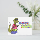Cool Dino Postkarte (Stehend Vorderseite)