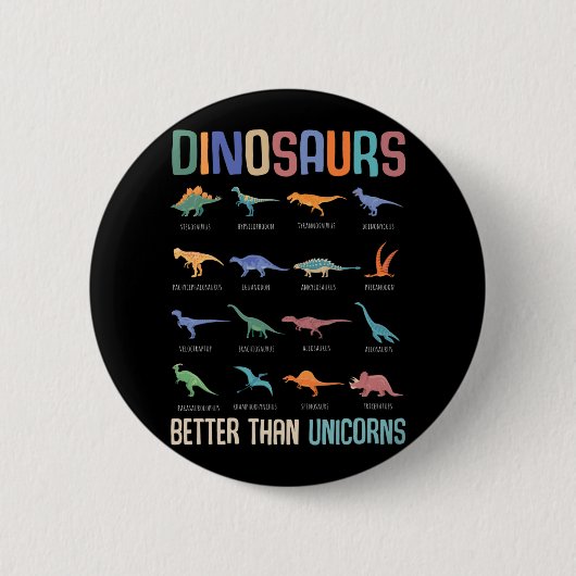 Cool Dinosaur Fan Dino Boys Trex Button (Vorderseite)