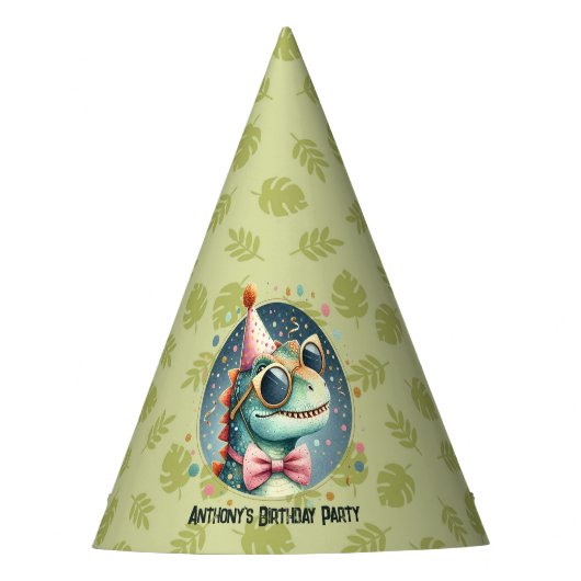 Cool Dinosaur Geburtstagsparty Partyhütchen (Vorderseite)