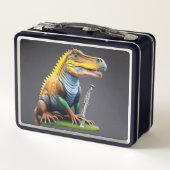 Cool Dinosaur Metal Lunchbox (Rückseite)
