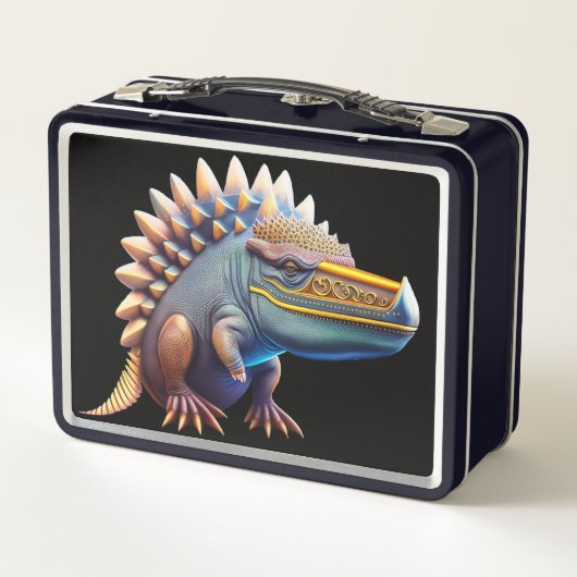Cool Dinosaur Metal Lunchbox (Rückseite)