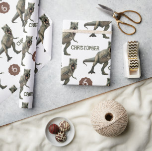 Cool Dinosaurier Party Kindergeburtstag Trex Geschenkpapier