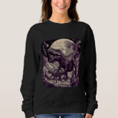 Cool Dinosaurs Space Graphic Fantasy Art Sweatshirt (Vorderseite)