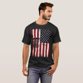 Cool Disc Golf Player Distressed USA American Flag T-Shirt (Vorne ganz)
