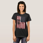 Cool Disc Golf Player Distressed USA American Flag T-Shirt (Vorne ganz)