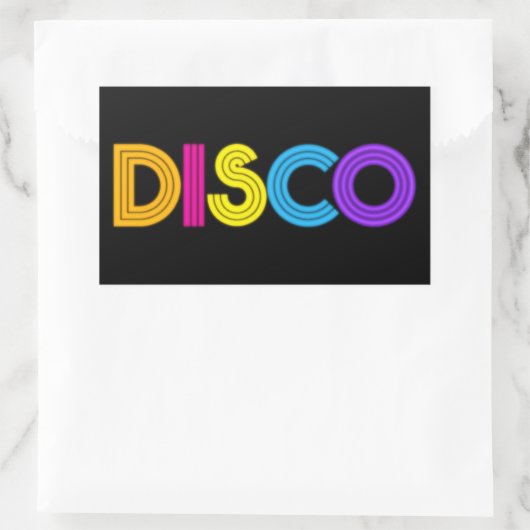 Cool Disco-Musikwörterbuch Rechteckiger Aufkleber (Tasche)