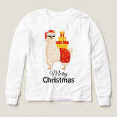 Cool  Disco Santa Llama Funny Minimalist Christmas (Design Vorderseite)