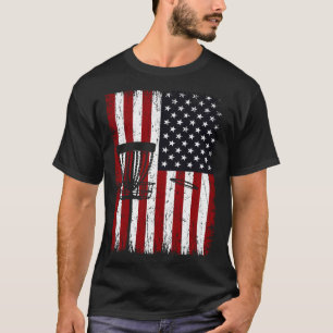 Cool Disk Golf Player stört US-amerikanische Flagg T-Shirt