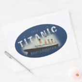 Cool Distressed Custom Text Titanic Ovaler Aufkleber (Umschlag)