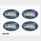 Cool Distressed Custom Text Titanic Ovaler Aufkleber (Blatt)