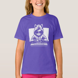 Cool DJ Cat   DJ Katze mit Sonnenbrille Phantastis T-Shirt