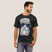 Cool DJ Dog with Sunglasses Headphones and Cap T-Shirt (Vorne ganz)