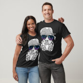 Cool DJ Dog with Sunglasses Headphones and Cap T-Shirt (Unisex)