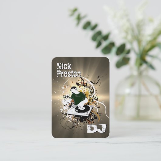 Cool DJ Visitenkarte (Stehend Vorderseite)