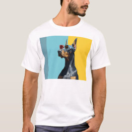 Cool Doberman with sunglasses T-Shirt